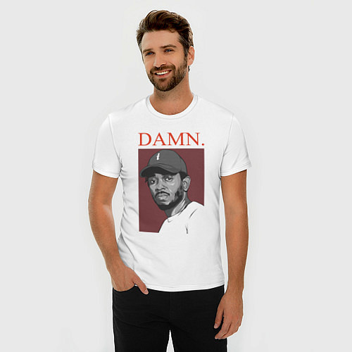 Мужская slim-футболка Kendrick Lamar: DAMN / Белый – фото 3