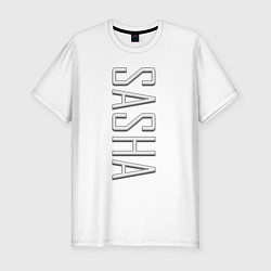 Футболка slim-fit Sasha Font, цвет: белый