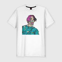 Футболка slim-fit Lil Peep: Zombie Face, цвет: белый