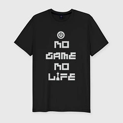 Футболка slim-fit No game No life, цвет: черный