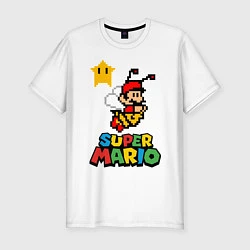 Футболка slim-fit Bee Super Mario, цвет: белый