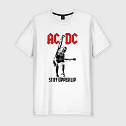 Футболка slim-fit AC/DC: Stiff Upper Lip, цвет: белый