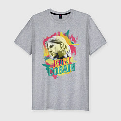 Футболка slim-fit Kurt Cobain Paints, цвет: меланж