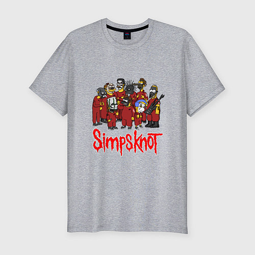 Мужская slim-футболка SimpsKnot / Меланж – фото 1