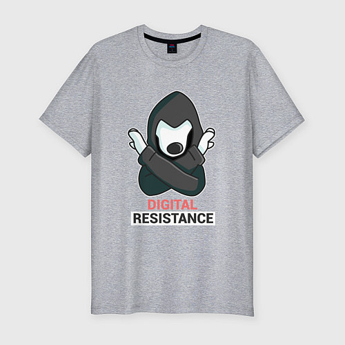 Мужская slim-футболка Digital Resistance / Меланж – фото 1