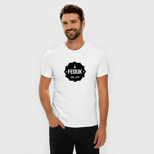 Мужская slim-футболка Feduk / Белый – фото 3