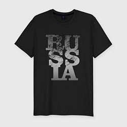 Футболка slim-fit Russia style, цвет: черный