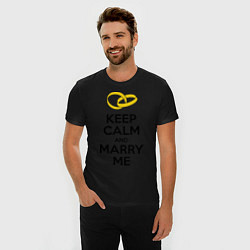 Футболка slim-fit Keep Calm & Marry Me, цвет: черный — фото 2