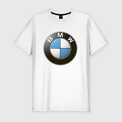 Футболка slim-fit BMW, цвет: белый