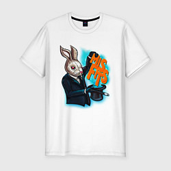 Футболка slim-fit Rabbit magician, цвет: белый