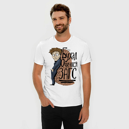 Мужская slim-футболка Zags / Белый – фото 3