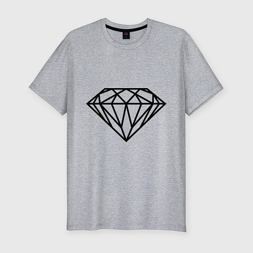 Мужская slim-футболка SWAG Diamond / Меланж – фото 1
