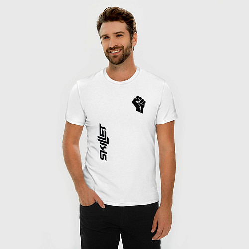 Мужская slim-футболка Skillet Force / Белый – фото 3