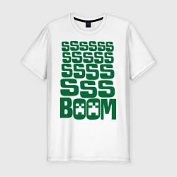 Мужская slim-футболка Ssss boom