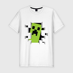 Футболка slim-fit Crash Minecraft, цвет: белый