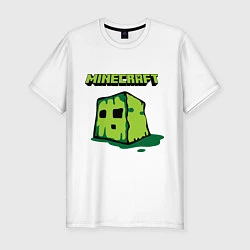 Футболка slim-fit Minecraft Creeper, цвет: белый