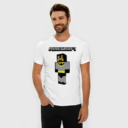 Футболка slim-fit Minecraft Batman, цвет: белый — фото 2