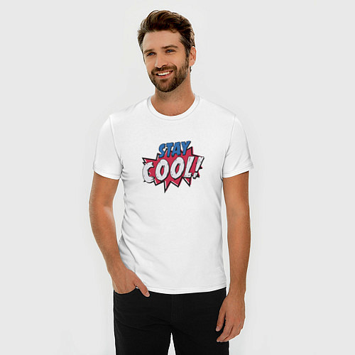 Мужская slim-футболка Stay Cool! / Белый – фото 3