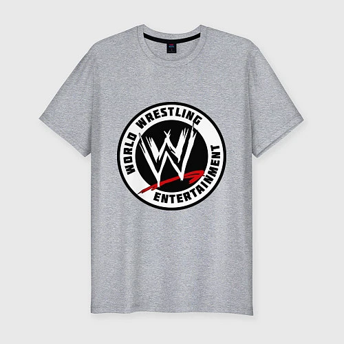 Мужская slim-футболка World wrestling entertainment / Меланж – фото 1