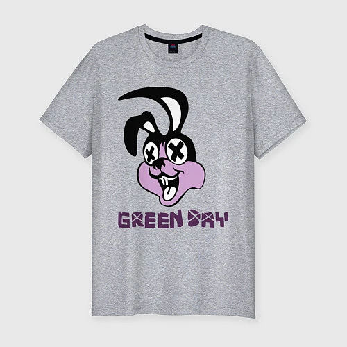 Мужская slim-футболка Green Day: Rabbit / Меланж – фото 1