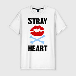 Футболка slim-fit Stray heart, цвет: белый