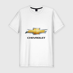 Футболка slim-fit Chevrolet логотип, цвет: белый