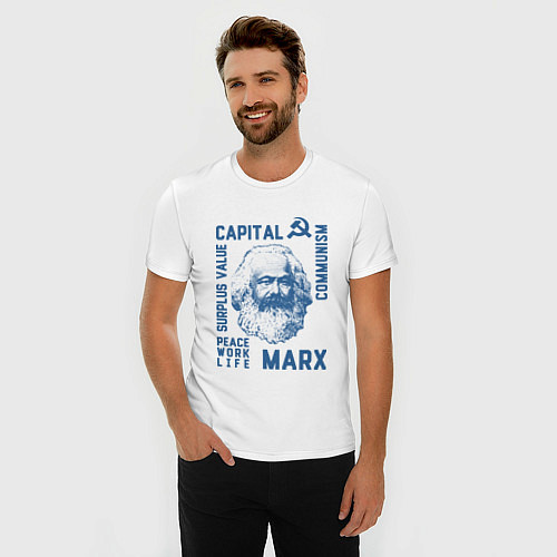 Мужская slim-футболка Marx: Capital / Белый – фото 3