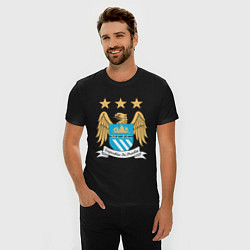 Футболка slim-fit Manchester City FC, цвет: черный — фото 2