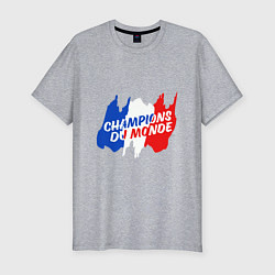 Футболка slim-fit Champions Du Monde, цвет: меланж