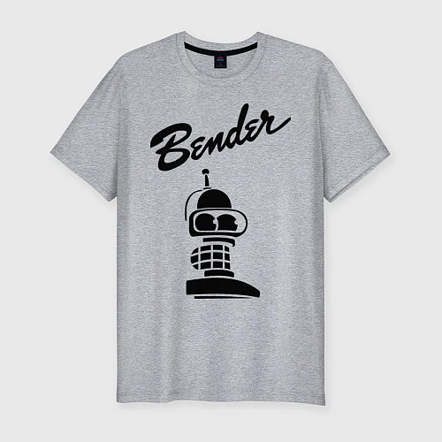 Мужская slim-футболка Bender monochrome / Меланж – фото 1