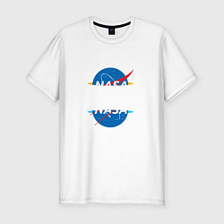 Футболка slim-fit NASA: Portal, цвет: белый