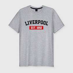 Футболка slim-fit FC Liverpool Est. 1892, цвет: меланж