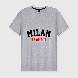 Футболка slim-fit FC Milan Est. 1899, цвет: меланж