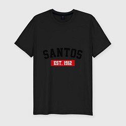 Футболка slim-fit FC Santos Est. 1912, цвет: черный