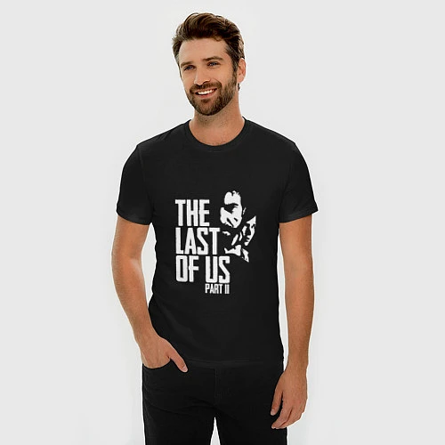 Мужская slim-футболка The last of us: Part II / Черный – фото 3