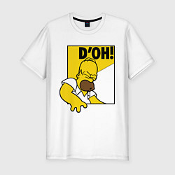 Футболка slim-fit Homer D'OH!, цвет: белый