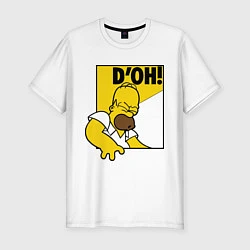 Футболка slim-fit Homer D'OH!, цвет: белый