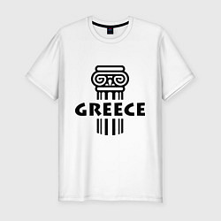 Футболка slim-fit Греция, цвет: белый