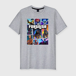 Футболка slim-fit Fortnite GTA, цвет: меланж