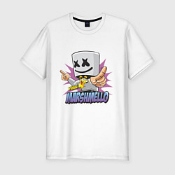 Футболка slim-fit Marshmello Music, цвет: белый