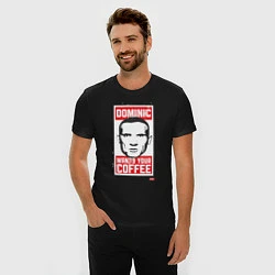 Футболка slim-fit Dominic wants your coffee, цвет: черный — фото 2