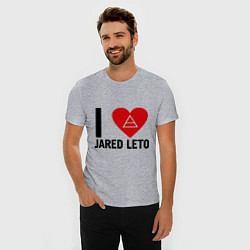 Футболка slim-fit I love Jared Leto, цвет: меланж — фото 2