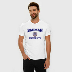 Футболка slim-fit BAUMAN University, цвет: белый — фото 2