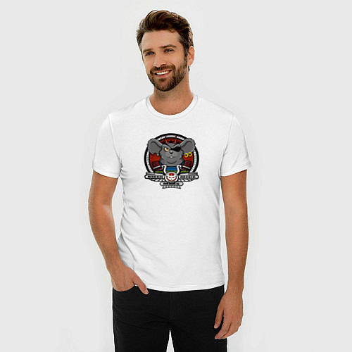 Мужская slim-футболка Biker Mice from Mars - Modo / Белый – фото 3