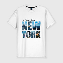 Футболка slim-fit White New York, цвет: белый