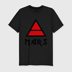 Футболка slim-fit 30 seconds to mars: triada, цвет: черный