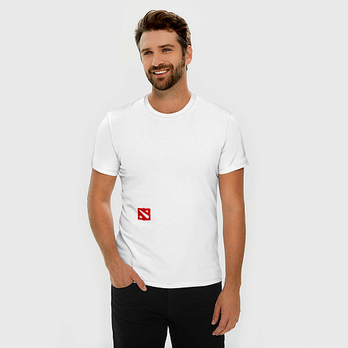 Мужская slim-футболка Dota 2: Donkey courier / Белый – фото 3