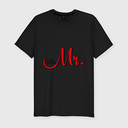 Футболка slim-fit Mr. Just married, цвет: черный