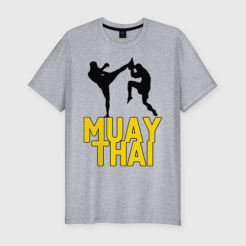 Мужская slim-футболка Muay Thai / Меланж – фото 1