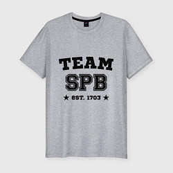 Футболка slim-fit Team SPB est. 1703, цвет: меланж